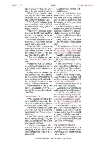 NASB Wide Margin Bible, Comfort Print, Leathersoft, Brown