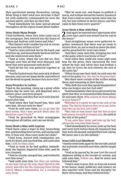 KJV Large-Print Thinline Reference Bible, Filament Enabled Edition, Leatherlike, Floral/Purple