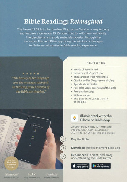 KJV Large-Print Thinline Reference Bible, Filament Enabled Edition, Leatherlike, Teal