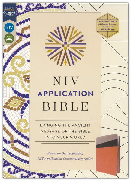 NIV Application Bible, Comfort Print, Coral & Gray