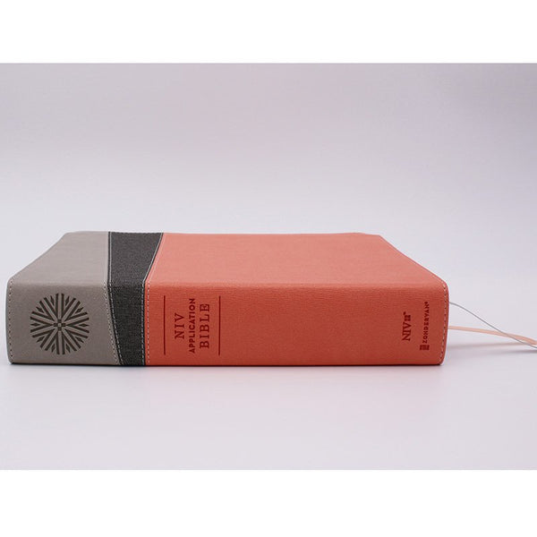 NIV Application Bible, Comfort Print, Coral & Gray