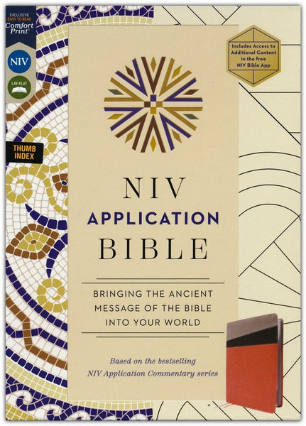 NIV Application Bible, Comfort Print, Coral & Gray