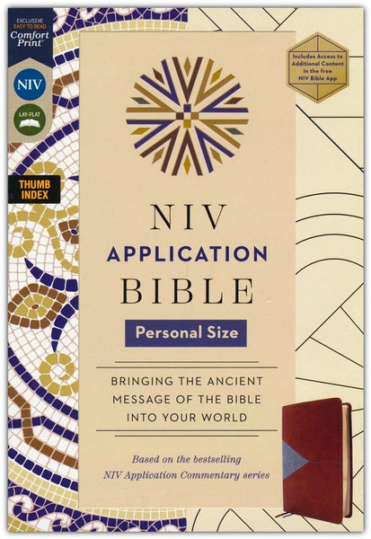 NIV Application Bible, Personal Size, Comfort Print, Brown/Blue