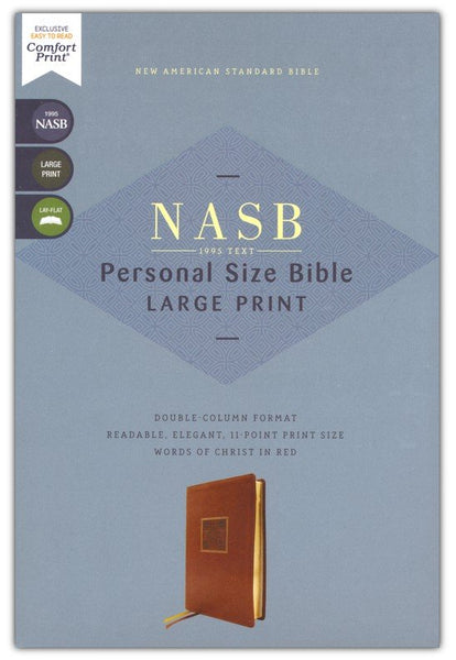 NASB Large Print Personal Size Bible, Leathersoft, Brown