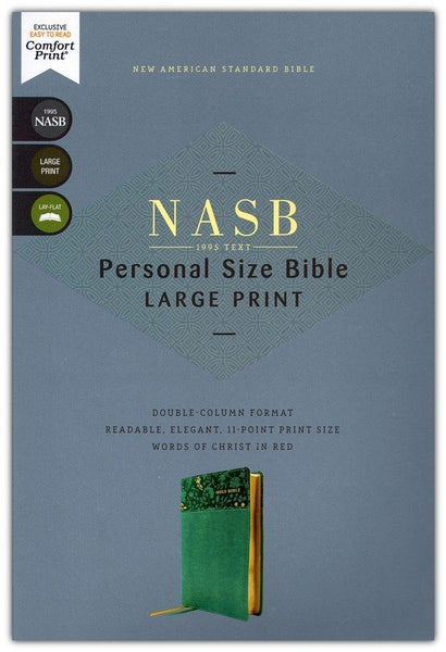 NASB Large Print Personal Size Bible, Leathersoft, Teal