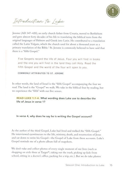 Luke in the Land - Bible Study Book with Video Access