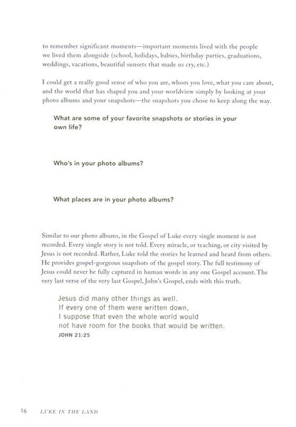 Luke in the Land - Bible Study Book with Video Access