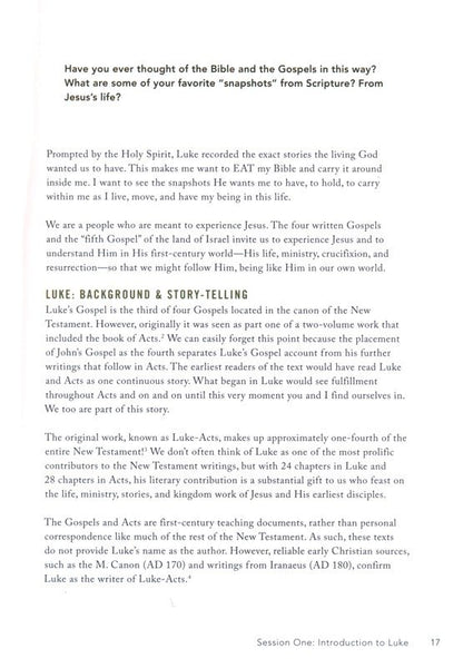 Luke in the Land - Bible Study Book with Video Access