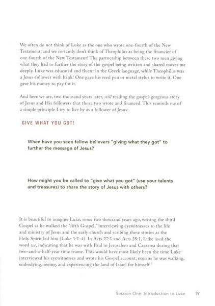 Luke in the Land - Bible Study Book with Video Access