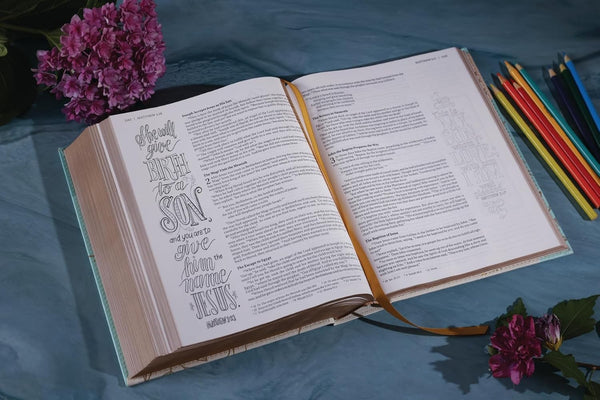 NIV Beautiful Word Coloring Bible, Large Print, Teal