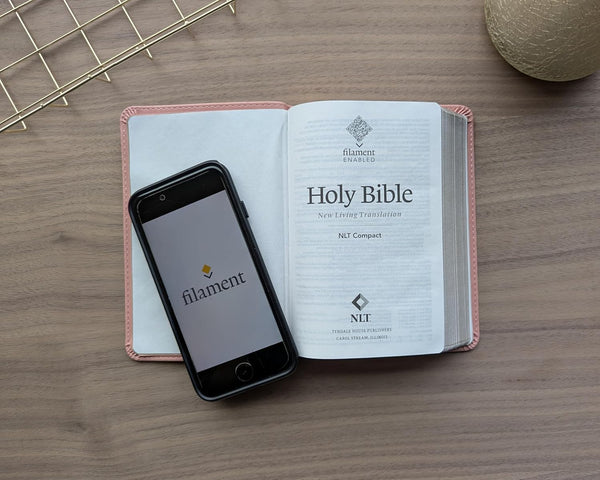 NLT Compact Bible, Filament-Enabled Edition, Holy Dusty Pink