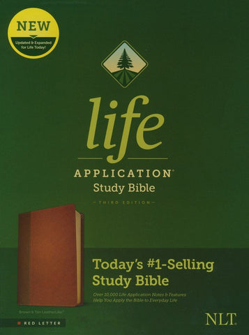 NLT Life Application Study Bible, Third Edition, Brown/Mahogany (Red Letter)