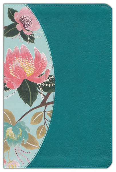 The CSB Study Bible for Women, Teal Flowers LeatherTouch, Thumb-Indexed