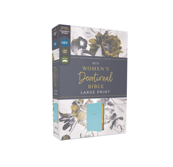 NIV Women's Devotional Bible Large Print, Teal, Leathersoft