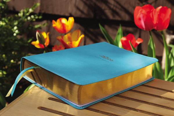 NIV Women's Devotional Bible Large Print, Teal, Leathersoft