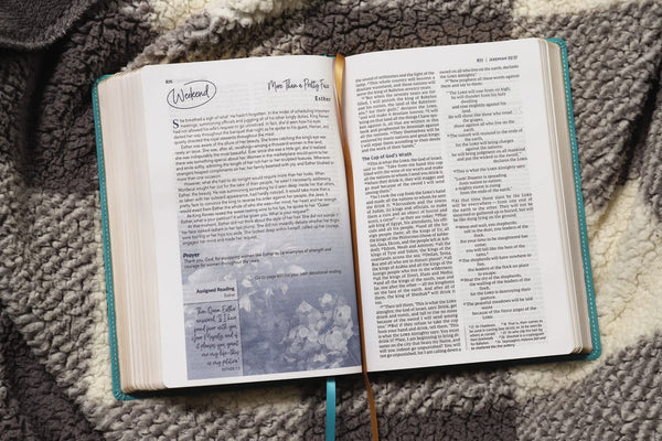 NIV Women's Devotional Bible Large Print, Teal, Leathersoft