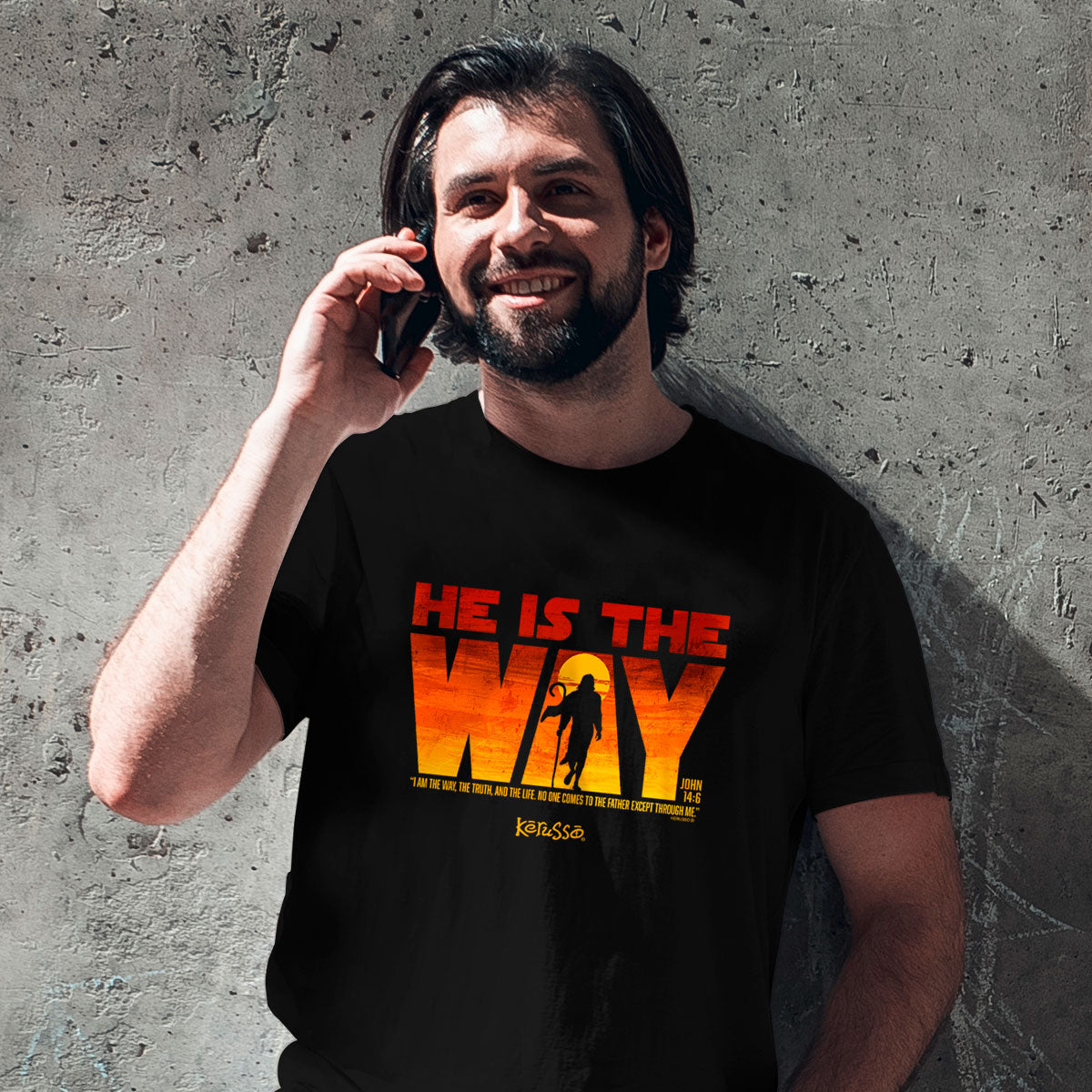 Kerusso Christian T Shirt Jesus Is The Way The Solid Rock