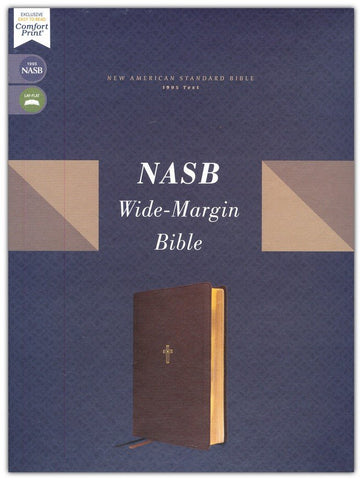 NASB Wide Margin Bible, Comfort Print, Leathersoft, Brown