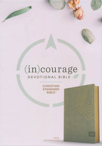 CSB (in)courage Devotional Bible, Leathertouch, Sage