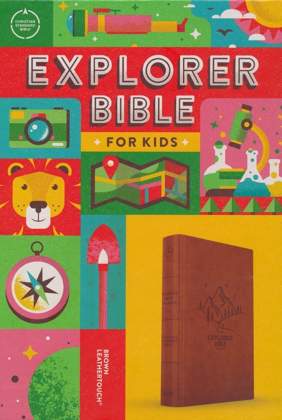 CSB Explorer Bible for Kids, Soft Leather-Look, Brown Mountains