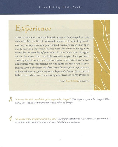 Jesus Calling 52 Week Bible Study: Experiencing the Presence of God