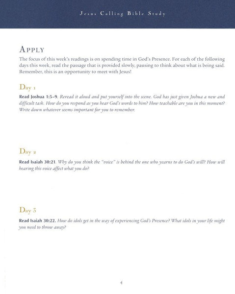 Jesus Calling 52 Week Bible Study: Experiencing the Presence of God