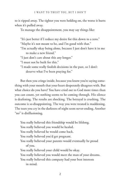 I Want to Trust You, but I Don't: Moving Forward When You're Skeptical of Others, Afraid of What God Will Allow, and Doubtful of Your Own Discernment