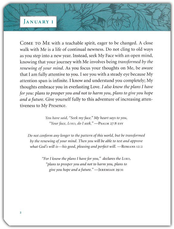 Jesus Calling, Large Text Teal Leathersoft, with Full Scriptures: Enjo ...