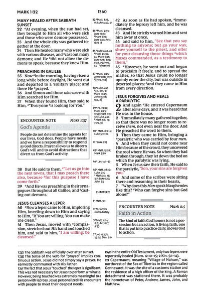 NKJV Encountering God Study Bible, Comfort Print, Black