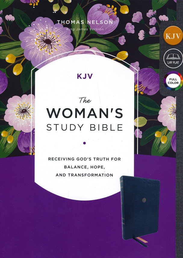 KJV Woman's Full Color Study Bible, Comfort Print, Blue