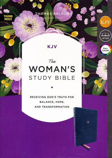 KJV Woman's Full Color Study Bible, Comfort Print, Blue