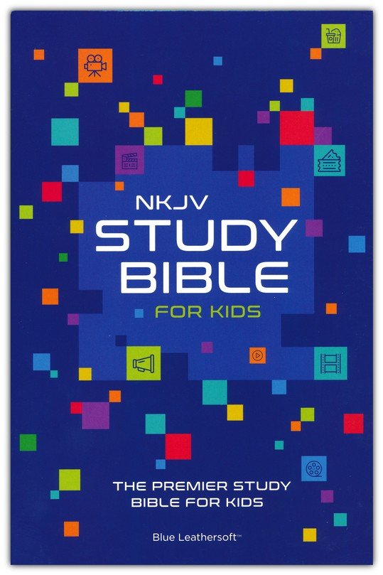 NKJV Study Bible for Kids, Leathersoft, Blue