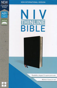 NIV Thinline Bible,  Black, Bonded Leather
