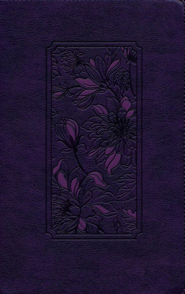 KJV Thinline Reference Bible, Filament Enabled Edition, Leatherlike, Floral Frame Purple