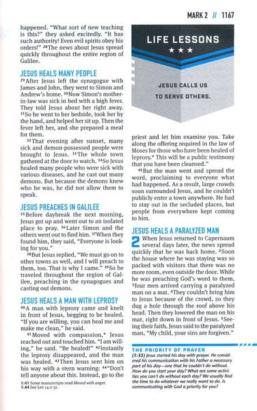 NLT Boys Life Application Study Bible, Blue Neon Glow