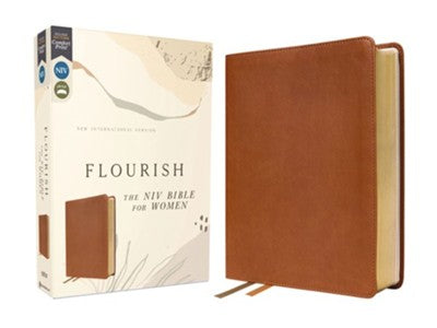 Flourish: The NIV Bible for Women, Comfort Print, Leathersoft, Brown