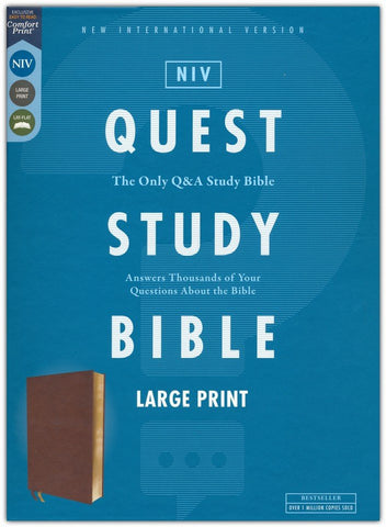 NIV Quest Study Bible, Large Print, Brown