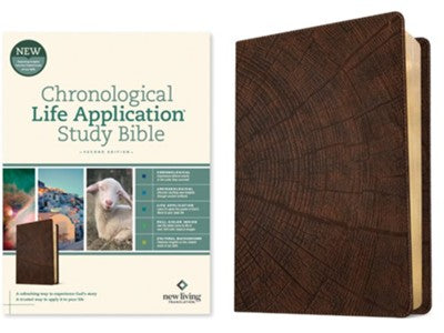 NLT Chronological Life Application Study Bible, Second Edition, Heritage Oak Brown