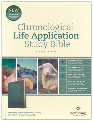 NLT Chronological Life Application Study Bible, Second Edition, Palm Forest Teal