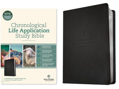 NLT Chronological Life Application Study Bible, Second Edition, Ebony Leaf Black