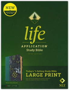 NLT Life Application Large-Print Study Bible, Third Edition, LeatherLike, Meadow Teal