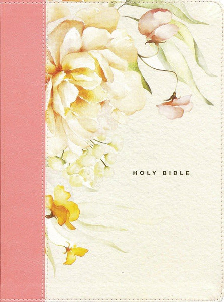 NLT Wide Margin Bible, Filament-Enabled Edition, Dusty Pink Blossoms