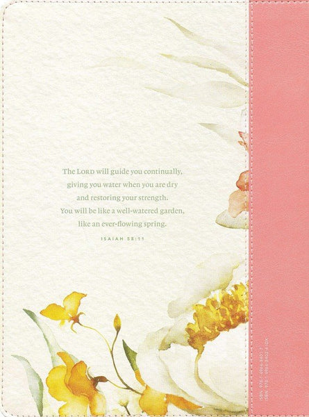 NLT Wide Margin Bible, Filament-Enabled Edition, Dusty Pink Blossoms