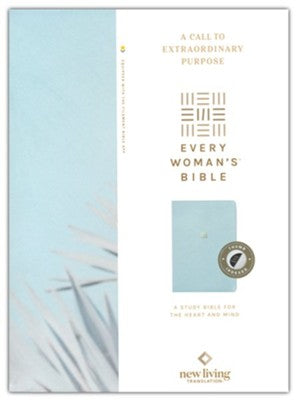 NLT Every Woman's Bible, Filament-Enabled Edition, LeatherLike, Sky Blue