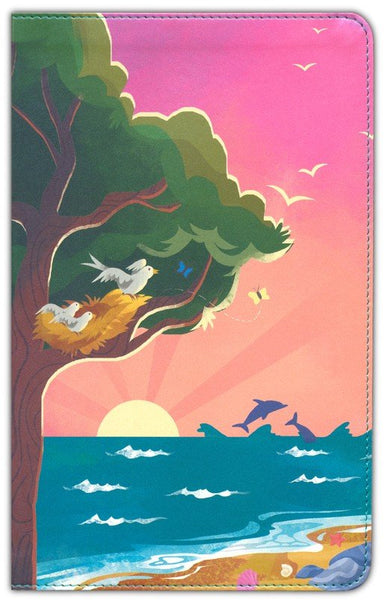 NLT Go Bible-A Life-Changing Bible for Kids, Soft Leather-like, Beach Sunrise