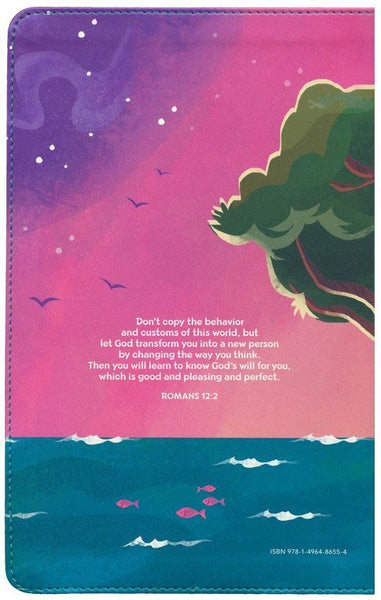 NLT Go Bible-A Life-Changing Bible for Kids, Soft Leather-like, Beach Sunrise