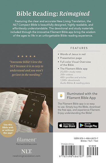 NLT Compact Bible, Filament-Enabled Edition, Holy Dusty Pink