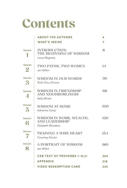 The Way of Wisdom: Bible Study Book with Video Access