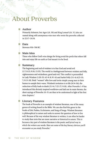 The Way of Wisdom: Bible Study Book with Video Access