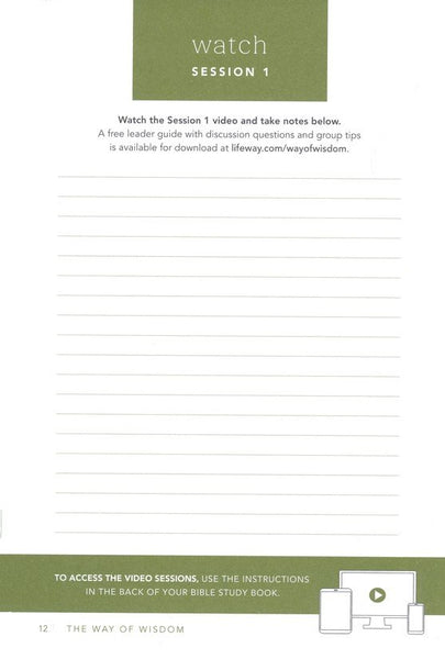 The Way of Wisdom: Bible Study Book with Video Access